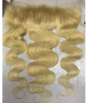 613# 13x4 Human Hair Lace Frontals Closures Body Wave / Straight / Deep Wave